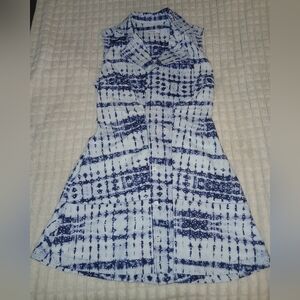 10 Crosby Derek Lam Blue and White Mini Dress